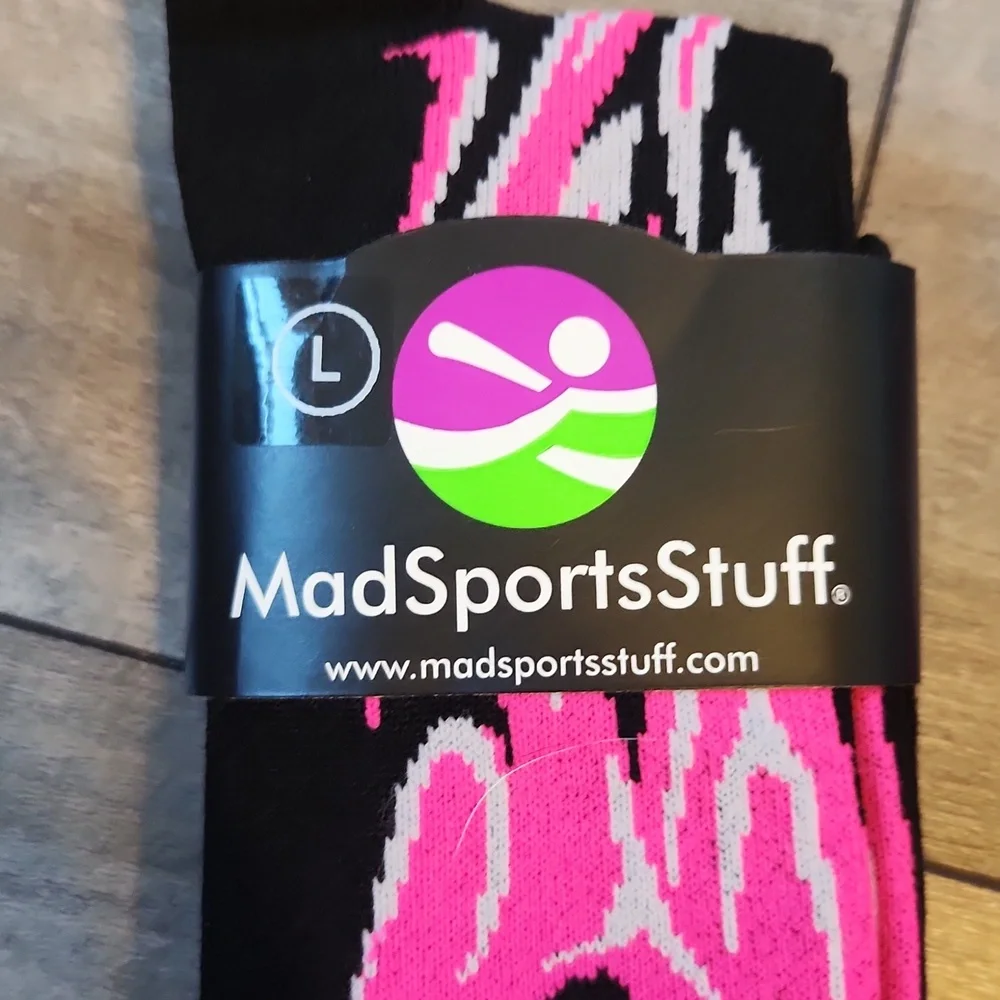 Pink Flame Crew Socks NWT